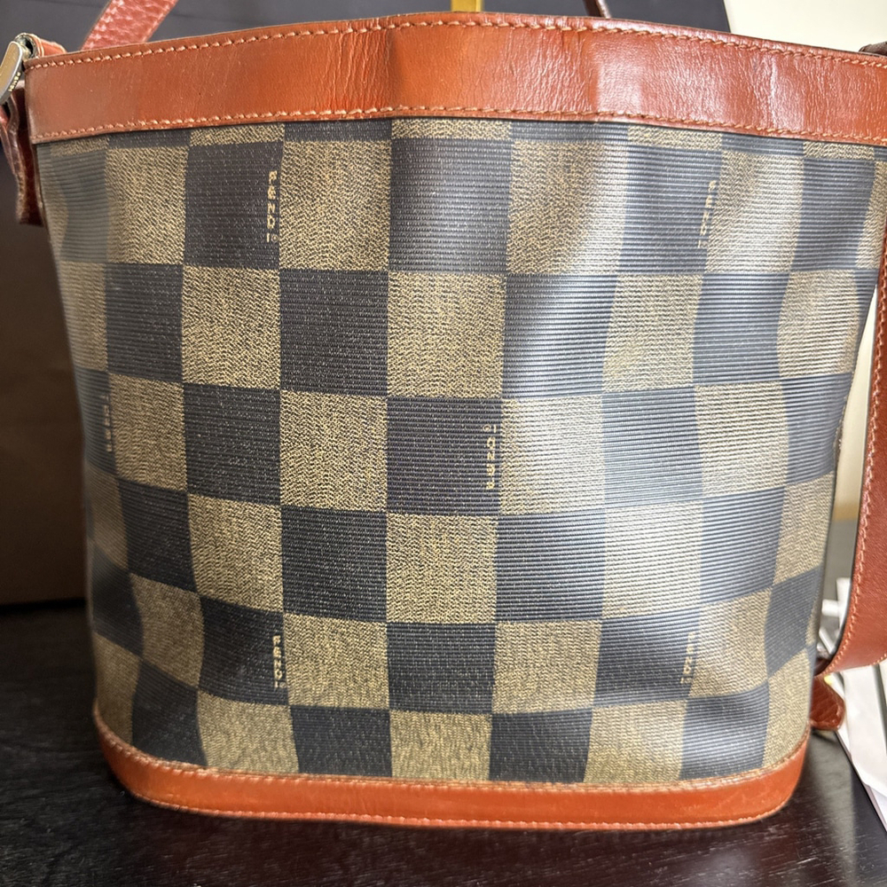 Vintage Fendi Penguin Check Crossbody Bag Purse - Picture 4 of 13